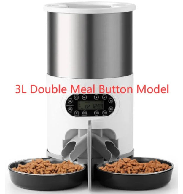 Double Meal Dispenser for Pets - Automatic Dual Feeder