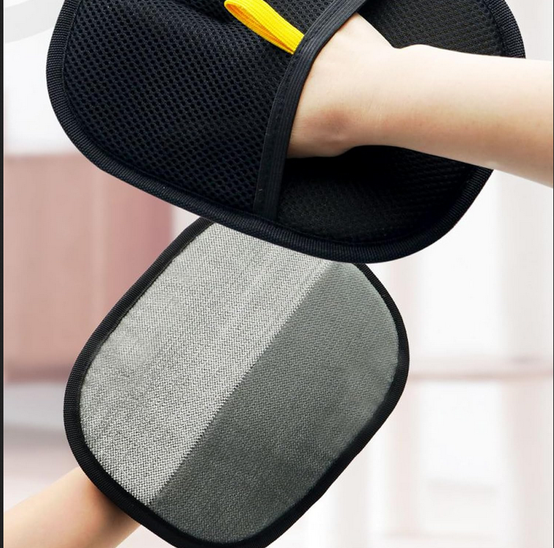 Pet Hair Removal Gloves - Silicone Grooming Mitts for Dogs & Cats