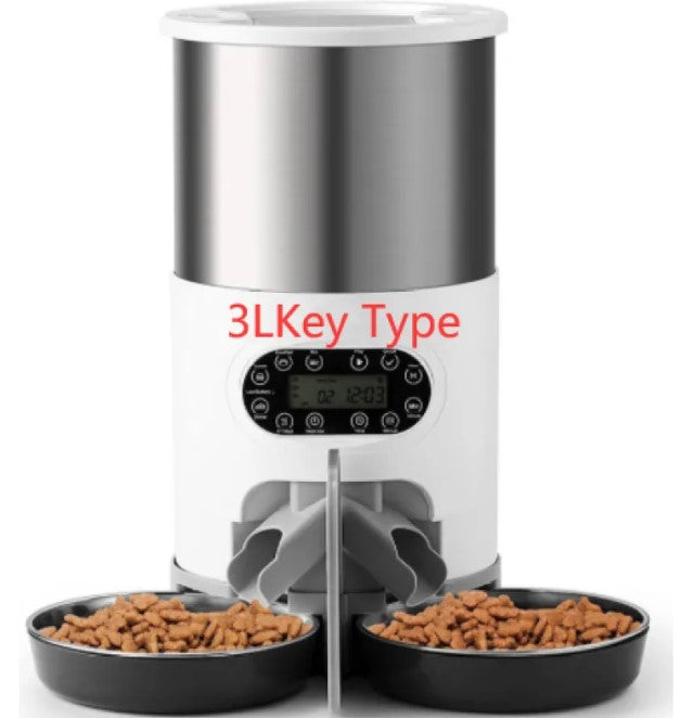 Double Meal Dispenser for Pets - Automatic Dual Feeder