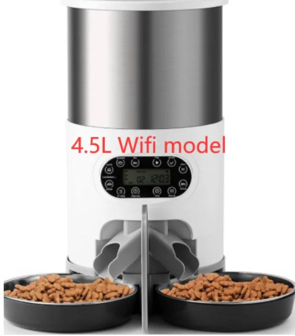 Double Meal Dispenser for Pets - Automatic Dual Feeder