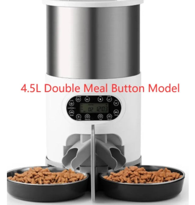 Double Meal Dispenser for Pets - Automatic Dual Feeder