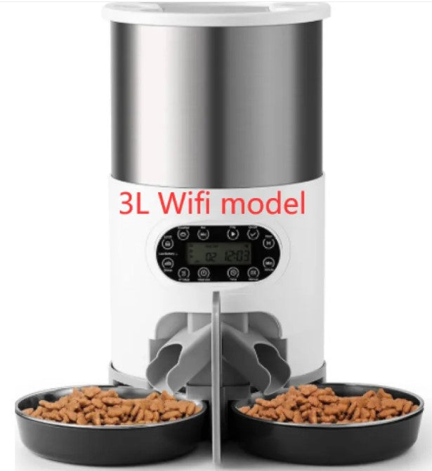 Double Meal Dispenser for Pets - Automatic Dual Feeder