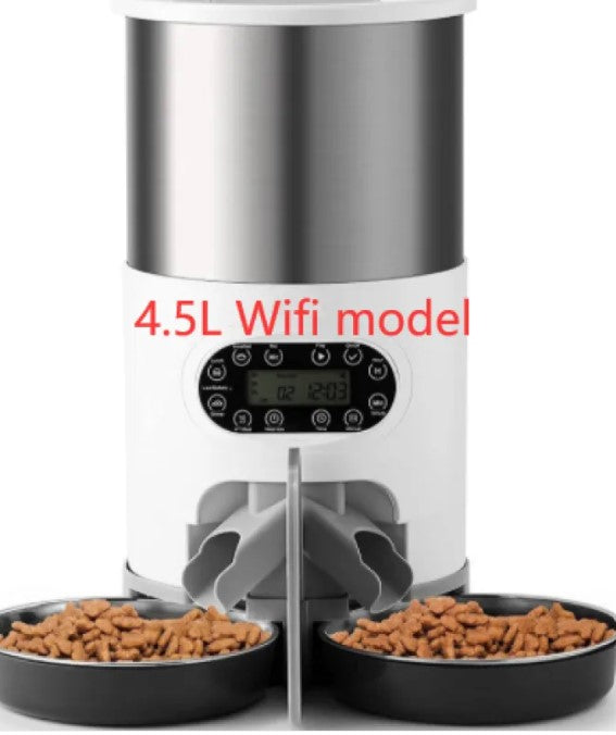 Double Meal Dispenser for Pets - Automatic Dual Feeder
