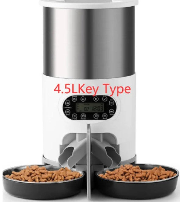 Double Meal Dispenser for Pets - Automatic Dual Feeder
