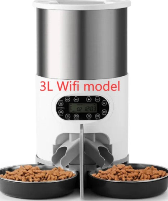 Double Meal Dispenser for Pets - Automatic Dual Feeder