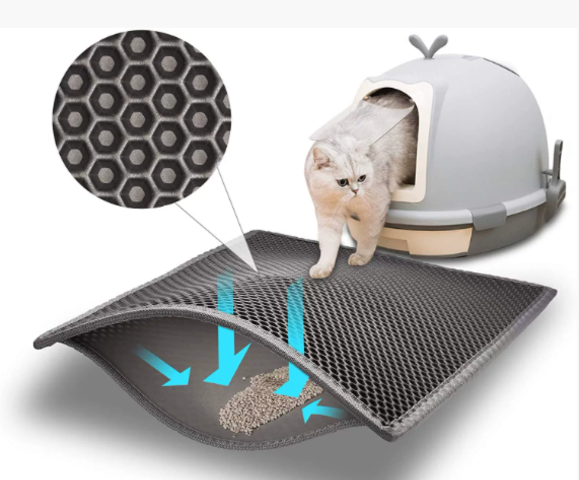 Cat Litter Trapping Mat - Honeycomb Litter Catcher